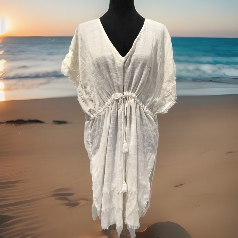 Aerie Buy American Eagle outfitters medium BoHo raw hem beach coverup dress